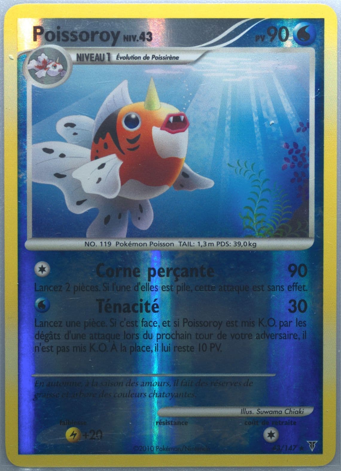 Poissoroy-Reverse Foil (43) 2010 Pokemon French Platinum Supreme Victors