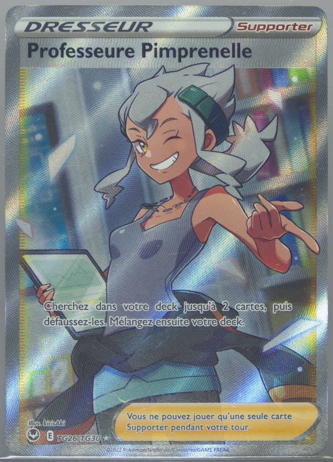 Full Art/Professeure Pimprenelle French (TG26) 2022 Pokemon Sword & Shield Silver Tempest