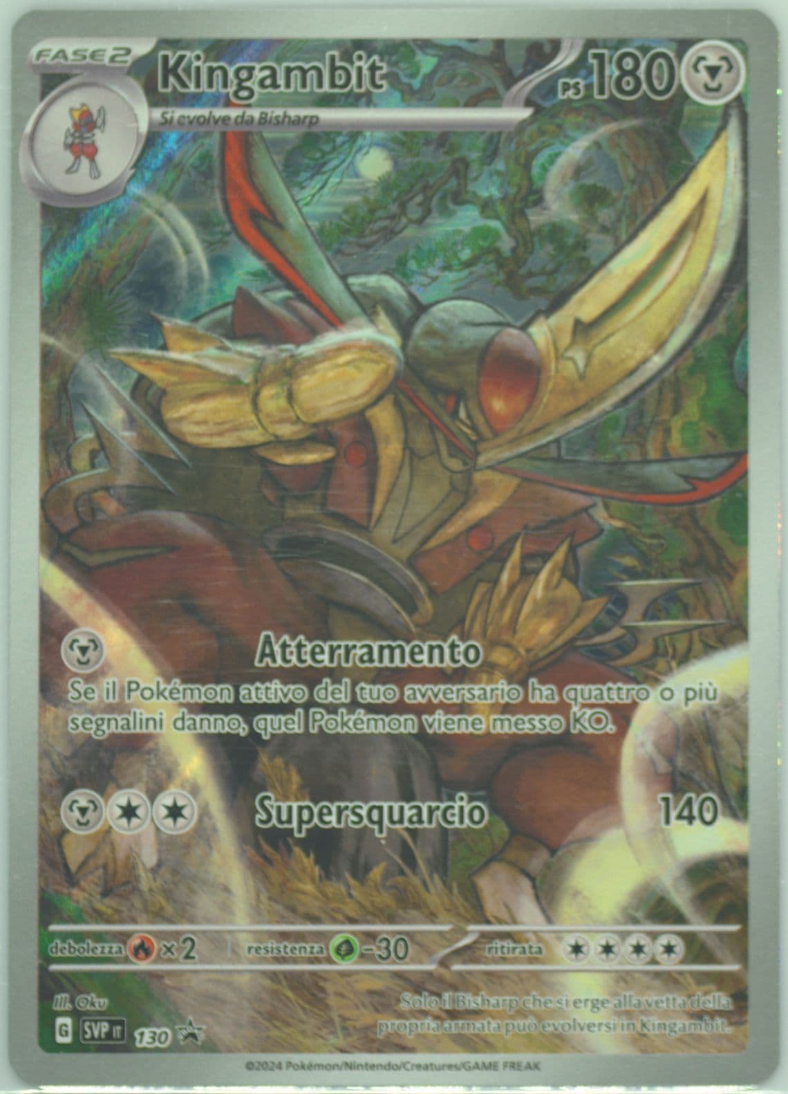 Kingambit Shrouded Fable Illustration Collection (130) 2024 Pokemon Italian Svp It-SV Black Star Promo