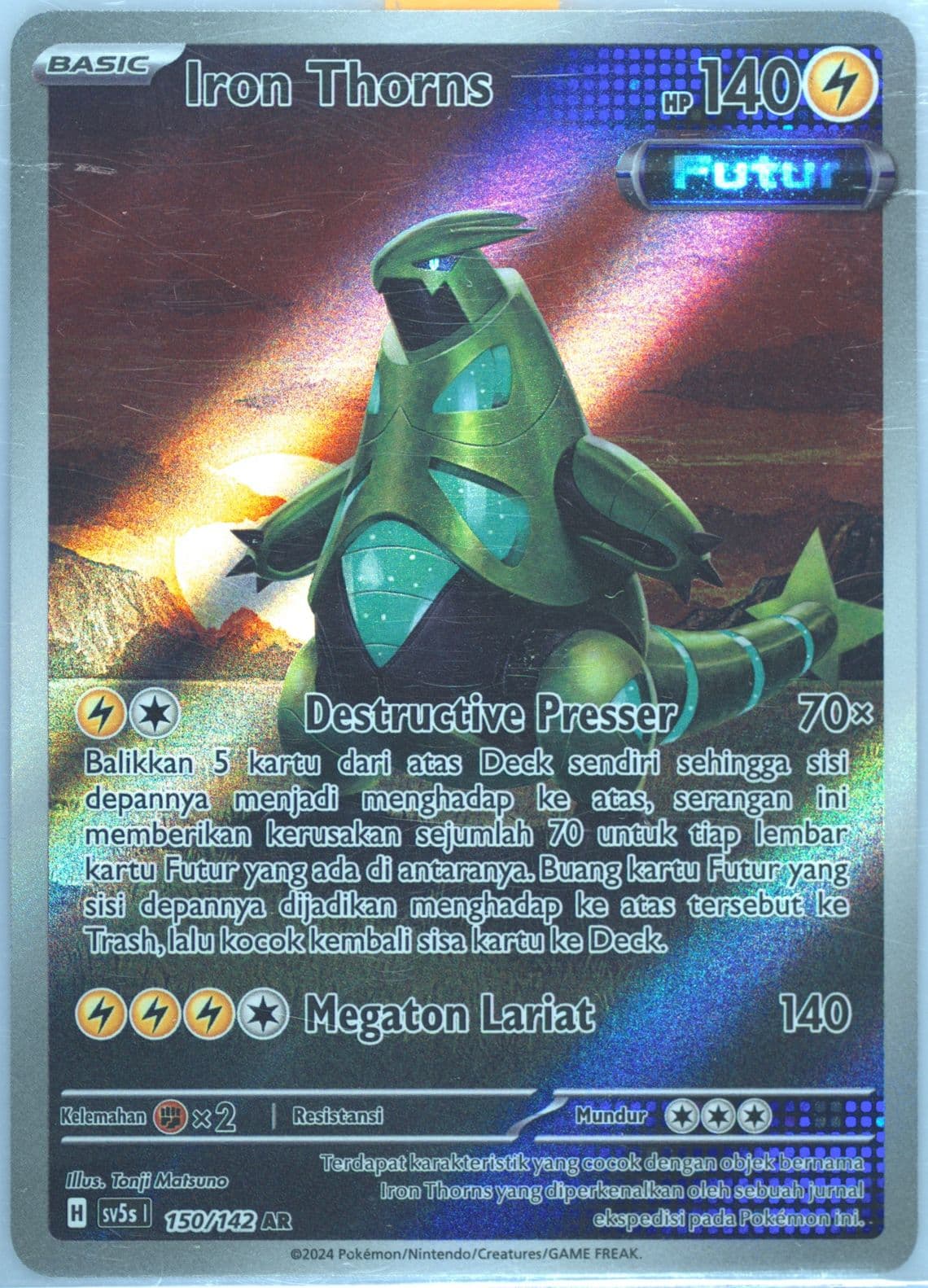 Iron Thorns Art Rare (150) 2024 Pokemon Indonesian Sv5s I-Ace Paradox