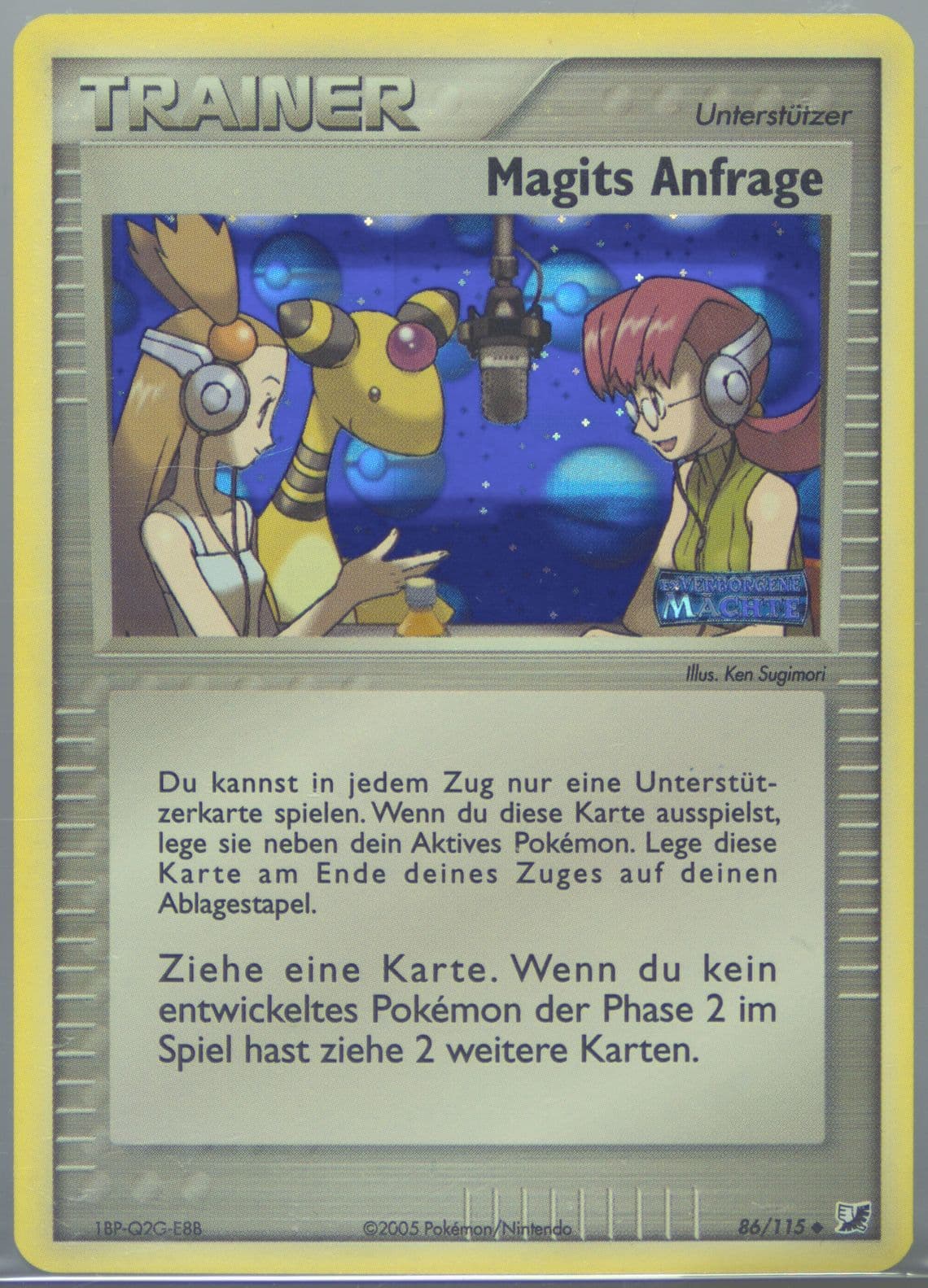 Magits Anfrage-Reverse Foil German (86) 2005 Pokemon EX Unseen Forces
