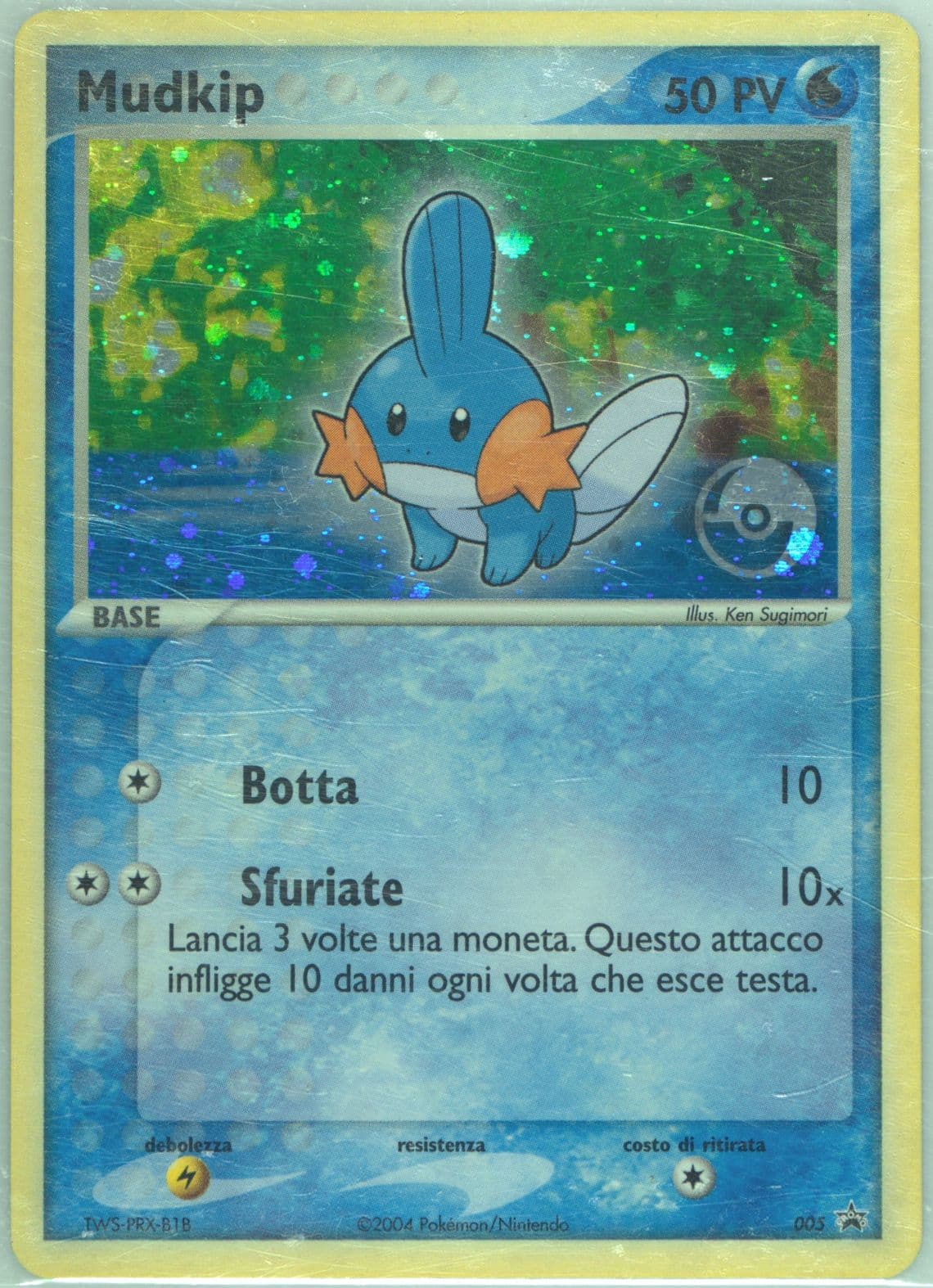 Mudkip-Holo European Pop Tournament-Italian (005) 2004 Pokemon Black Star Promo