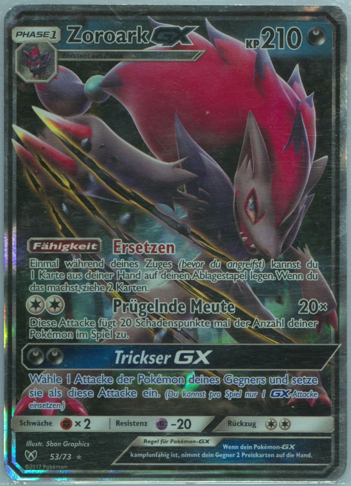 Zoroark GX German (53) 2017 Pokemon Sun & Moon Shining Legends