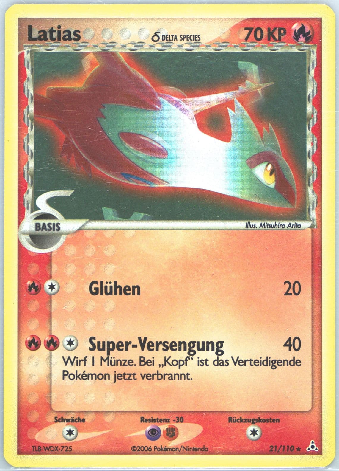 Latias-Holo Firemist Theme Deck-German (21) 2006 Pokemon EX Holon Phantoms