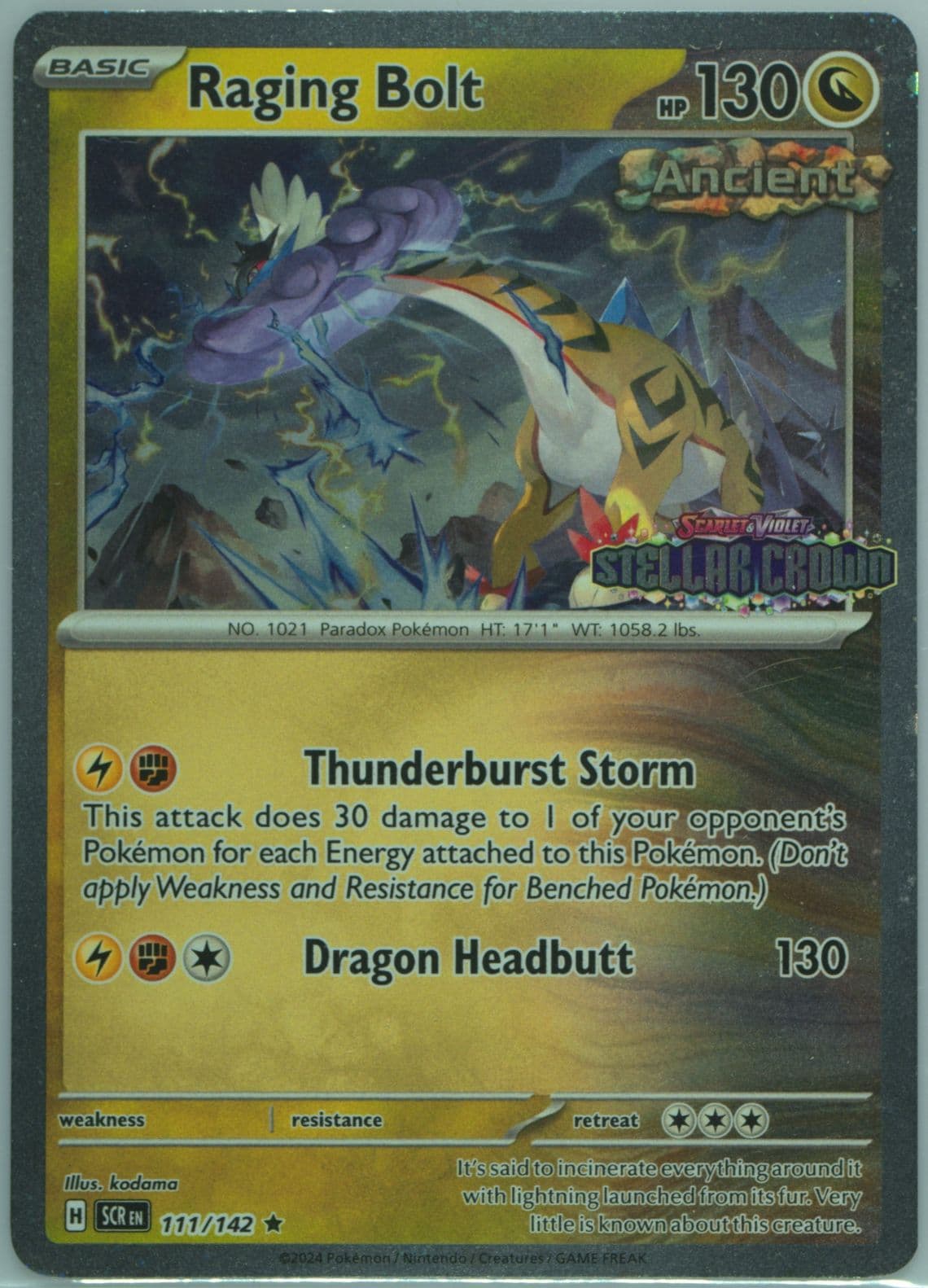 Raging Bolt Best Buy Exclusive (111) 2024 Pokemon Scr EN-Stellar Crown