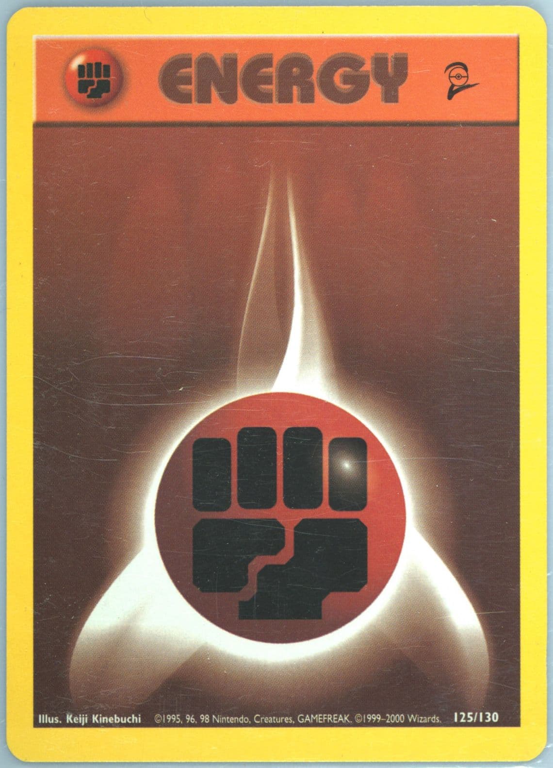 Fighting Energy Inverted Back (125) 2000 Pokemon Game Base II