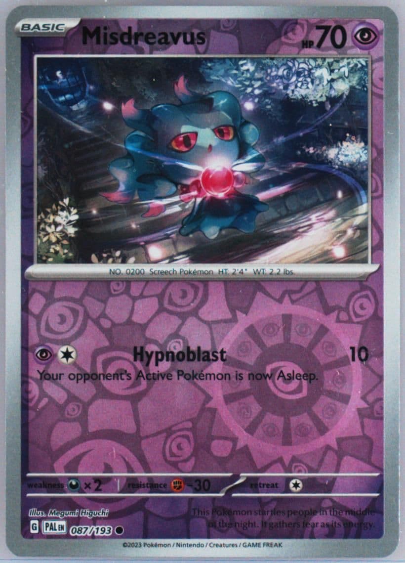 Misdreavus Reverse Holo (087) 2023 Pokemon Pal EN-Paldea Evolved