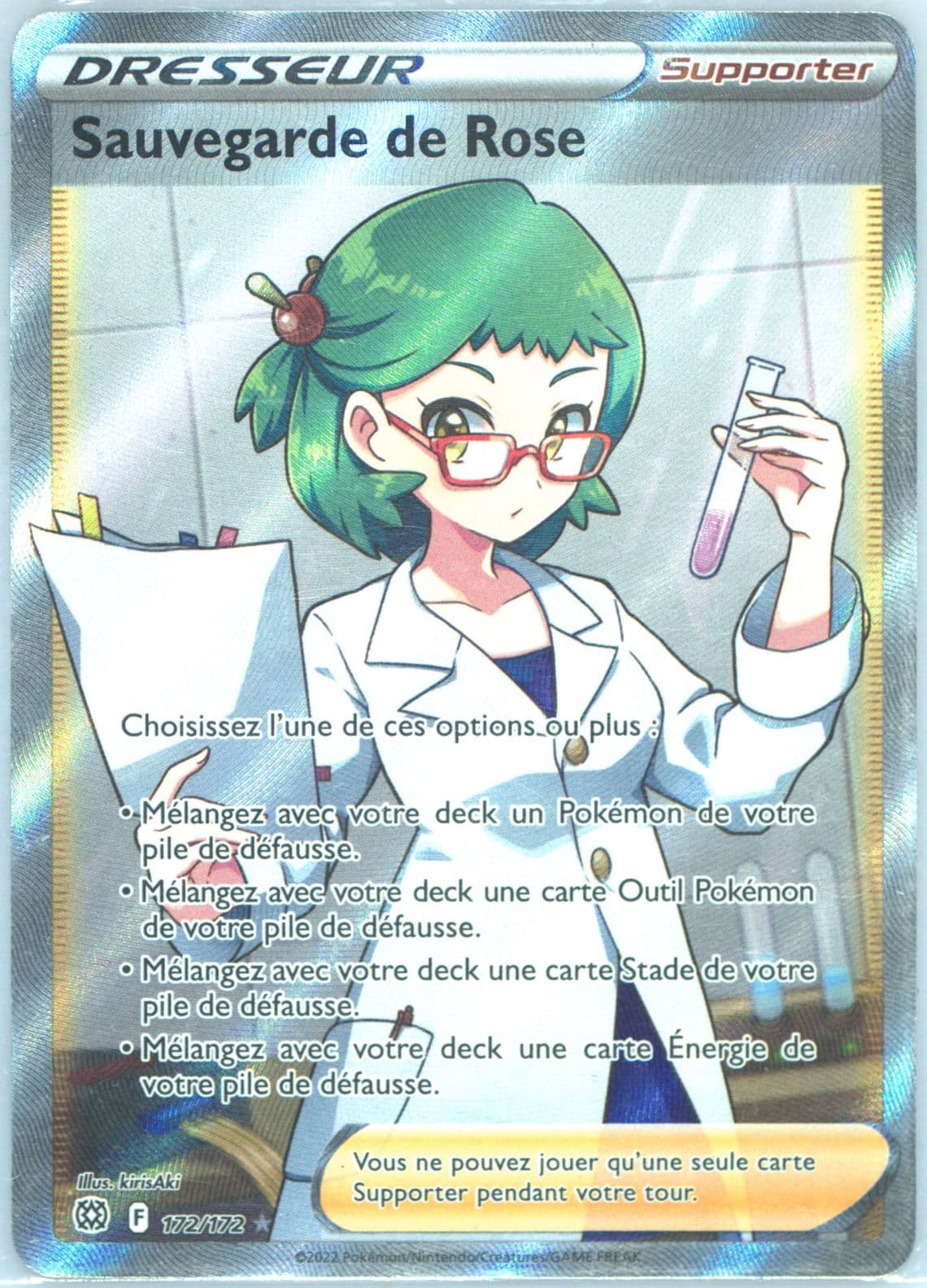 Full Art/Sauvegarde de Rose French (172) 2022 Pokemon Sword & Shield Brilliant Stars
