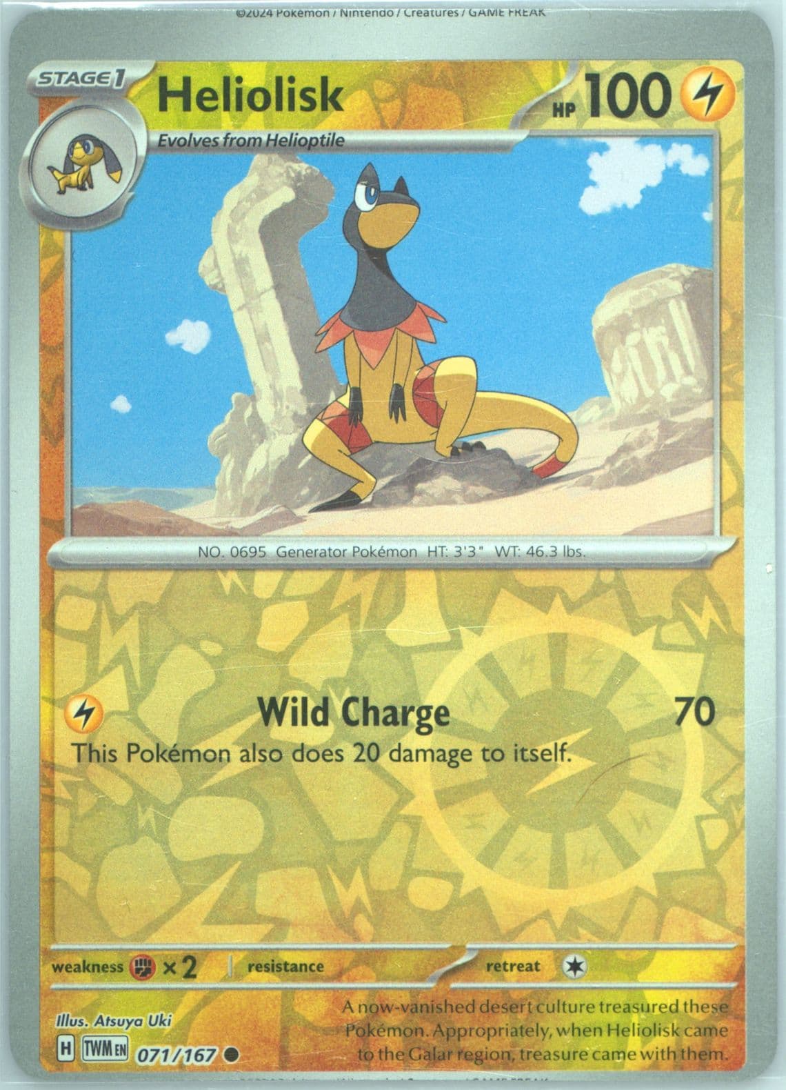 Heliolisk Reverse Holo (071) 2024 Pokemon Twm EN-Twilight Masquerade