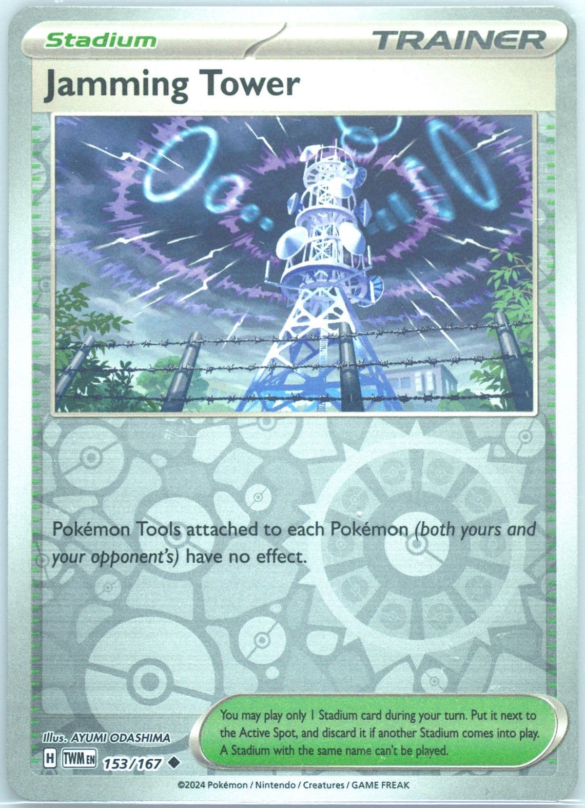 Jamming Tower Reverse Holo (153) 2024 Pokemon Twm EN-Twilight Masquerade