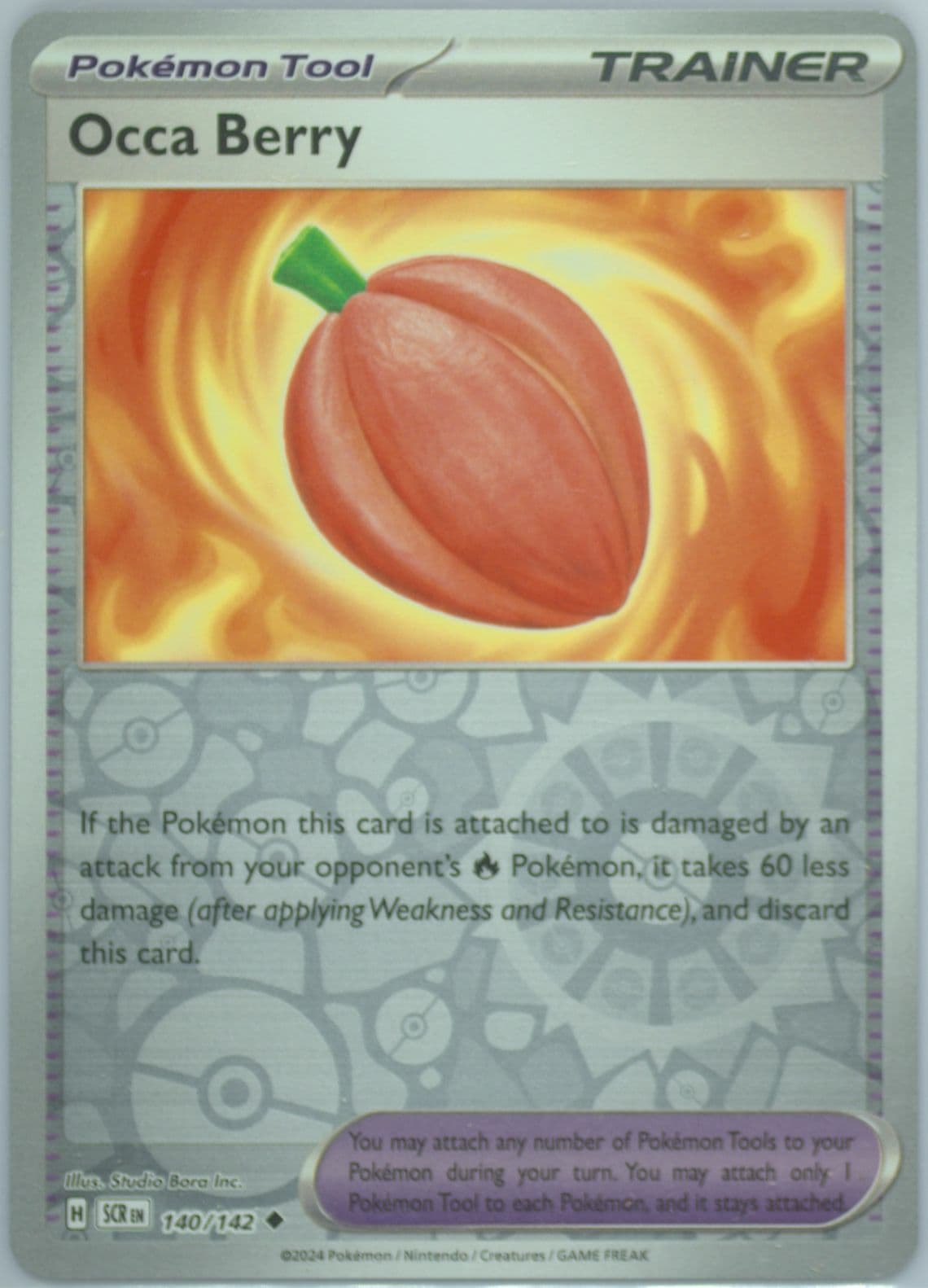 Occa Berry Reverse Holo (140) 2024 Pokemon Scr EN-Stellar Crown