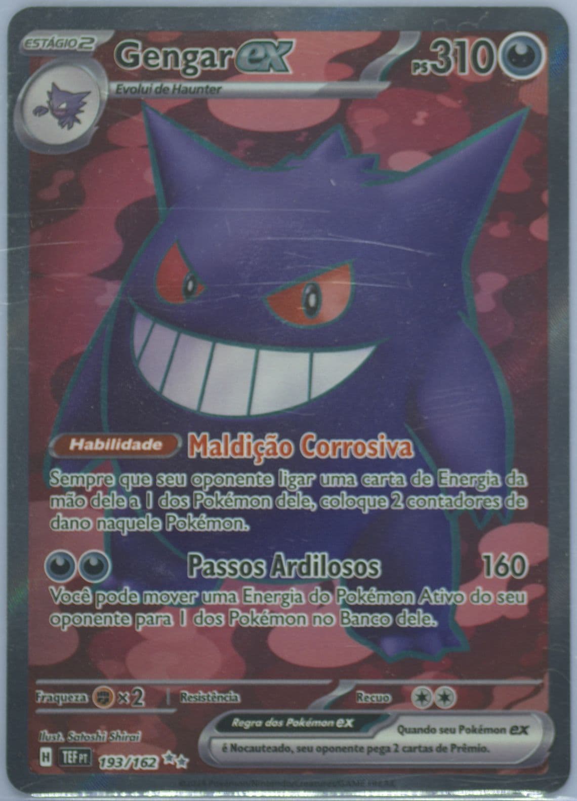 Gengar EX Ultra Rare (193) 2024 Pokemon Portuguese Tef PT-Temporal Forces