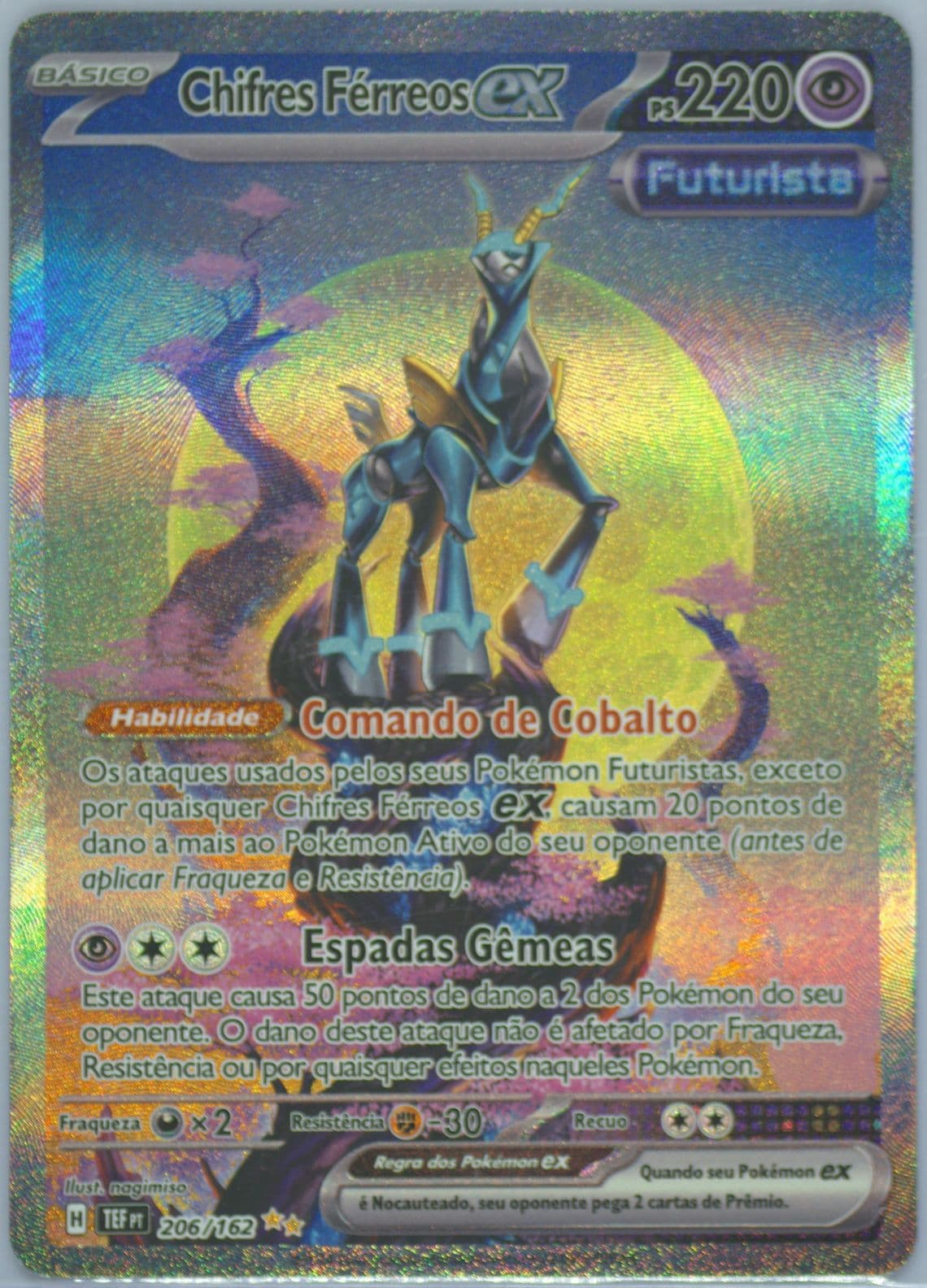 Iron Crown EX Special Illustration Rare (206) 2024 Pokemon Portuguese Twm PT-Twilight Masquerade