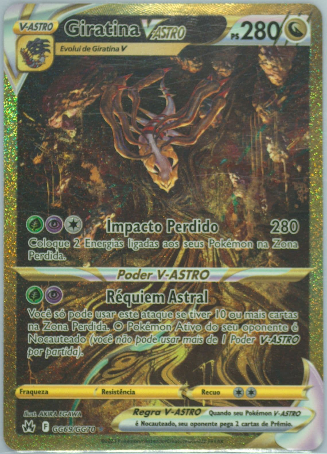Full Art/Giratina Vastro Portuguese-Secret (GG69) 2023 Pokemon Sword and Shield Crown Zenith