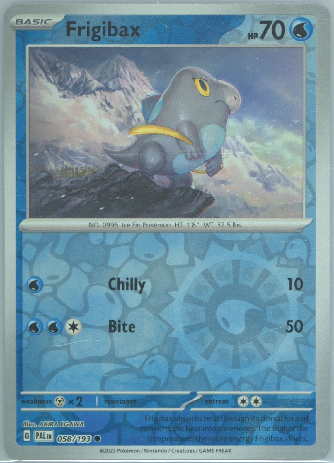 Frigibax Reverse Holo (058) 2023 Pokemon Pal EN-Paldea Evolved