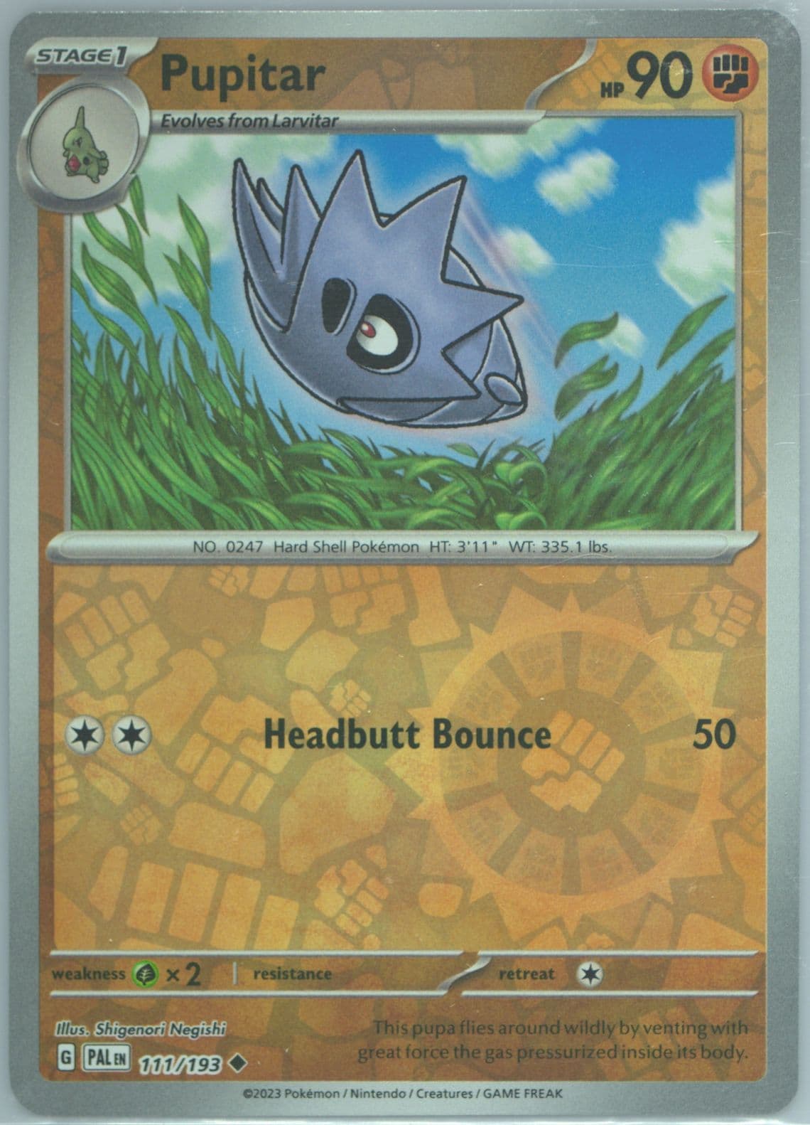 Pupitar Reverse Holo (111) 2023 Pokemon Pal EN-Paldea Evolved