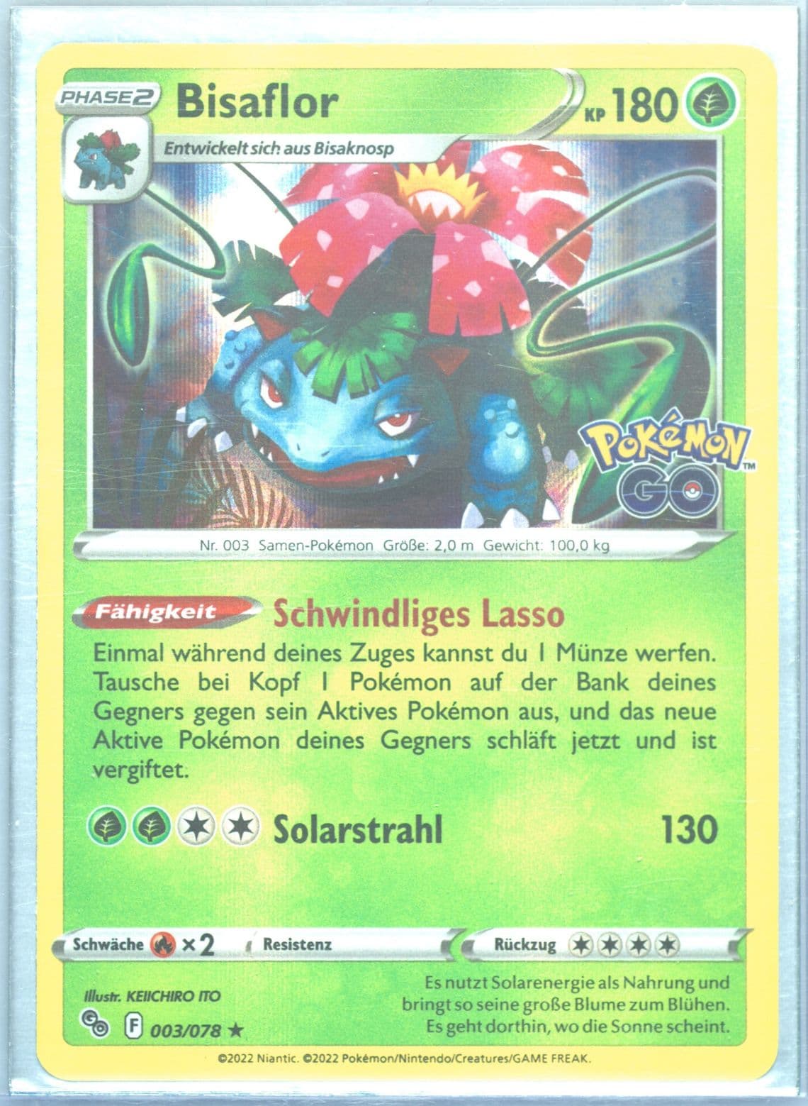 Bisaflor-Holo German (003) 2022 Pokemon Go