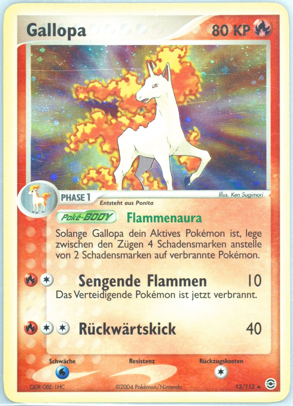 Gallopa-Holo German (13) 2004 Pokemon EX Fire Red & Leaf Green