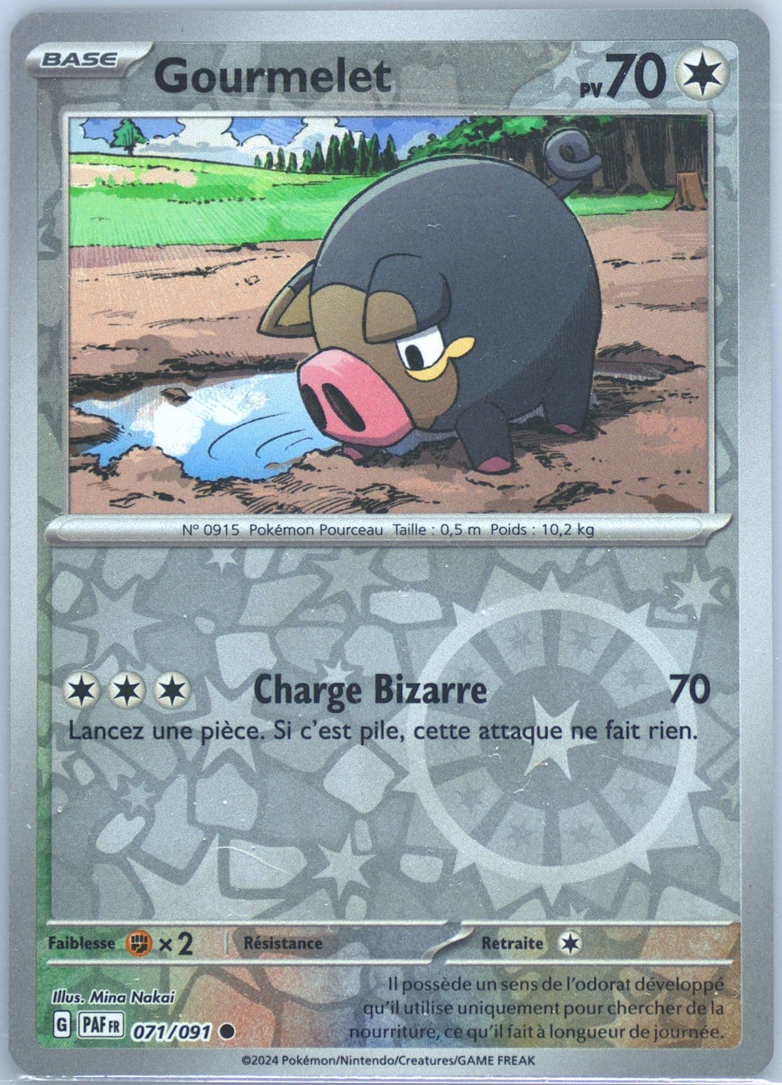 Lechonk Reverse Holo (071) 2024 Pokemon French Paf FR-Paldean Fates
