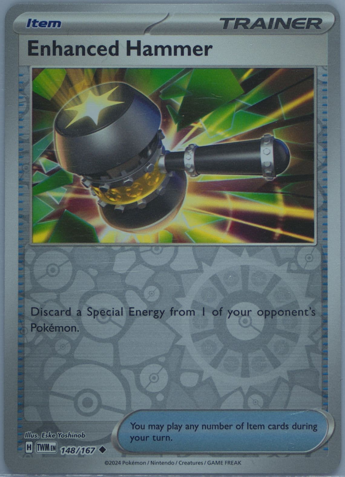 Enhanced Hammer Reverse Holo (148) 2024 Pokemon Twm EN-Twilight Masquerade