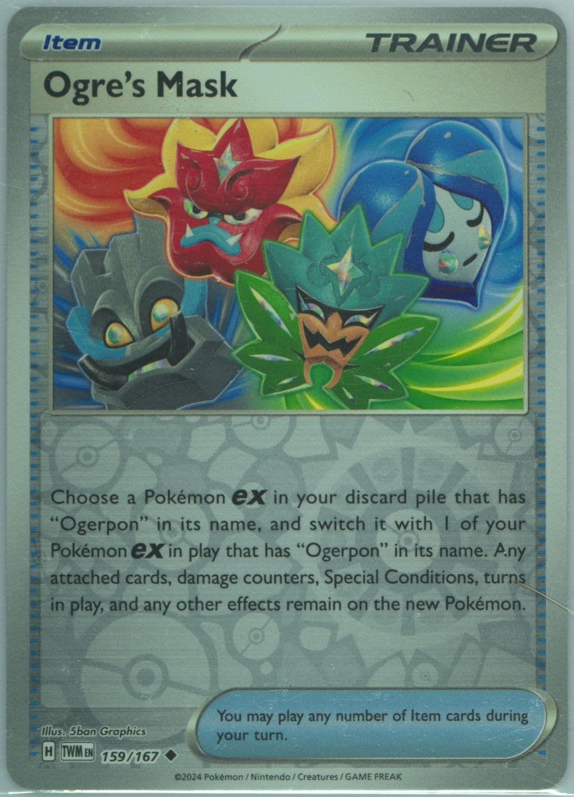 Ogre's Mask Reverse Holo (159) 2024 Pokemon Twm EN-Twilight Masquerade