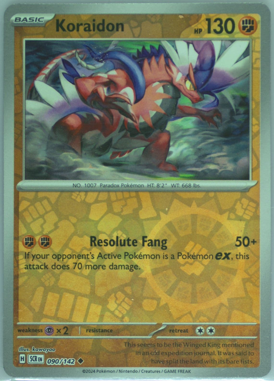 Koraidon Reverse Holo (090) 2024 Pokemon Scr EN-Stellar Crown