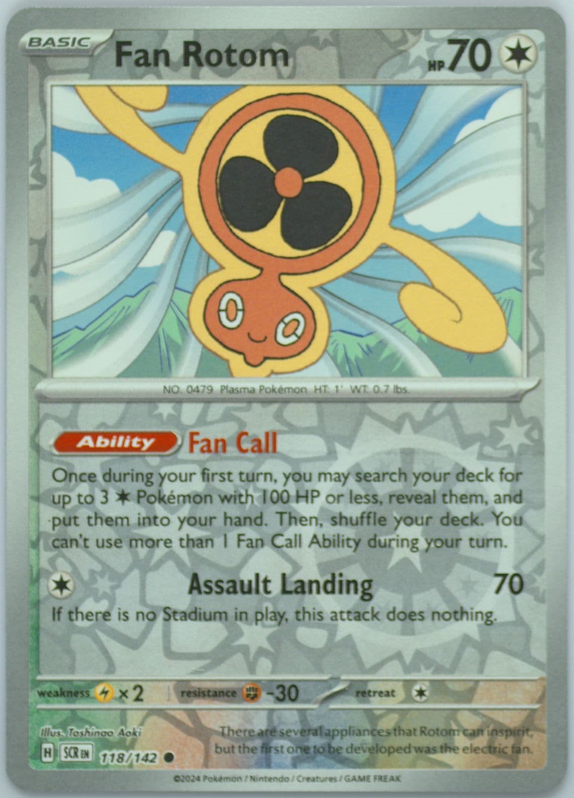 Fan Rotom Reverse Holo (118) 2024 Pokemon Scr EN-Stellar Crown