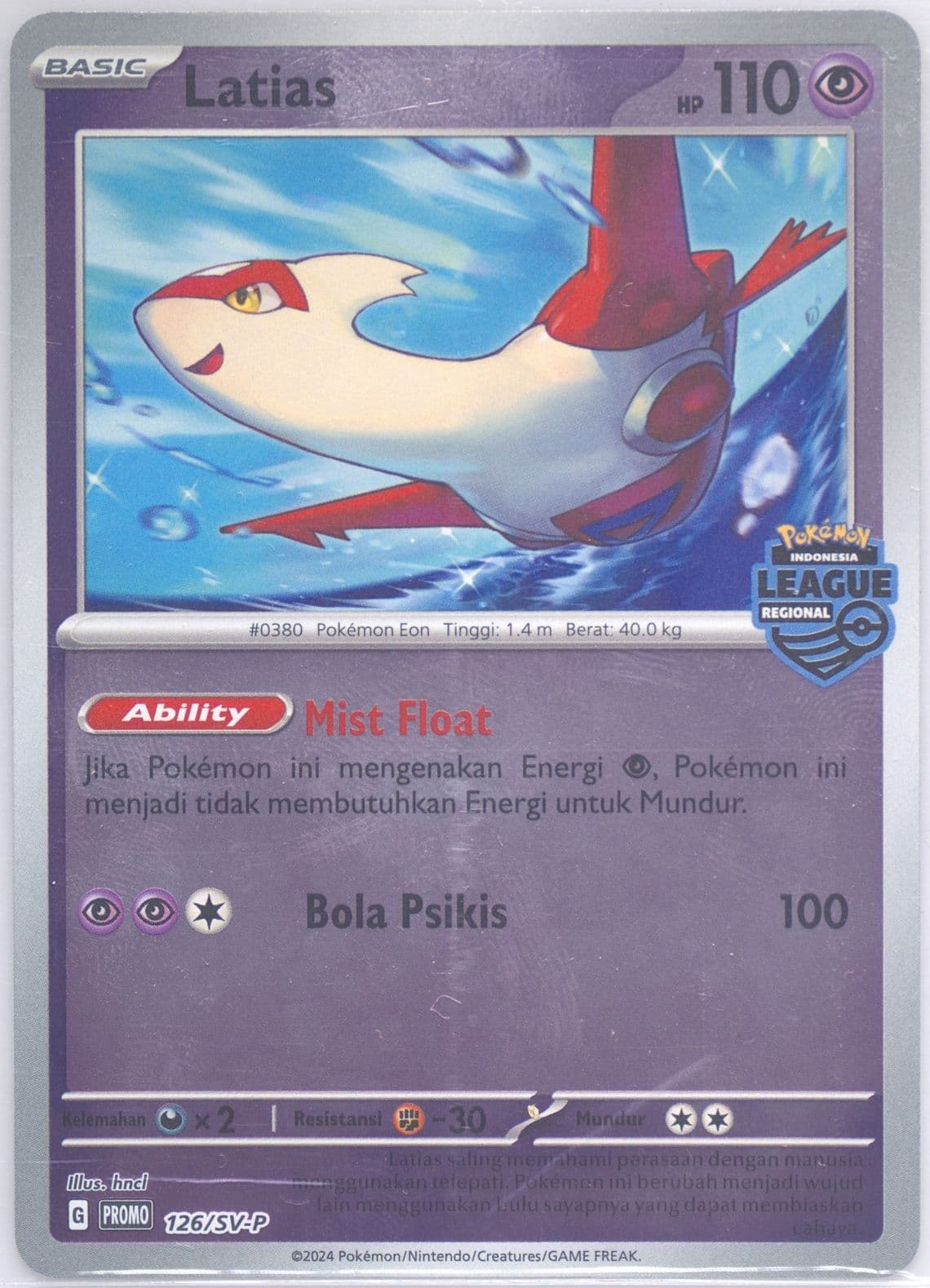 Latias Regional League 2023-2024 Indonesia Volume 3-Participation (126) 2024 Pokemon Indonesian SV-P Promo