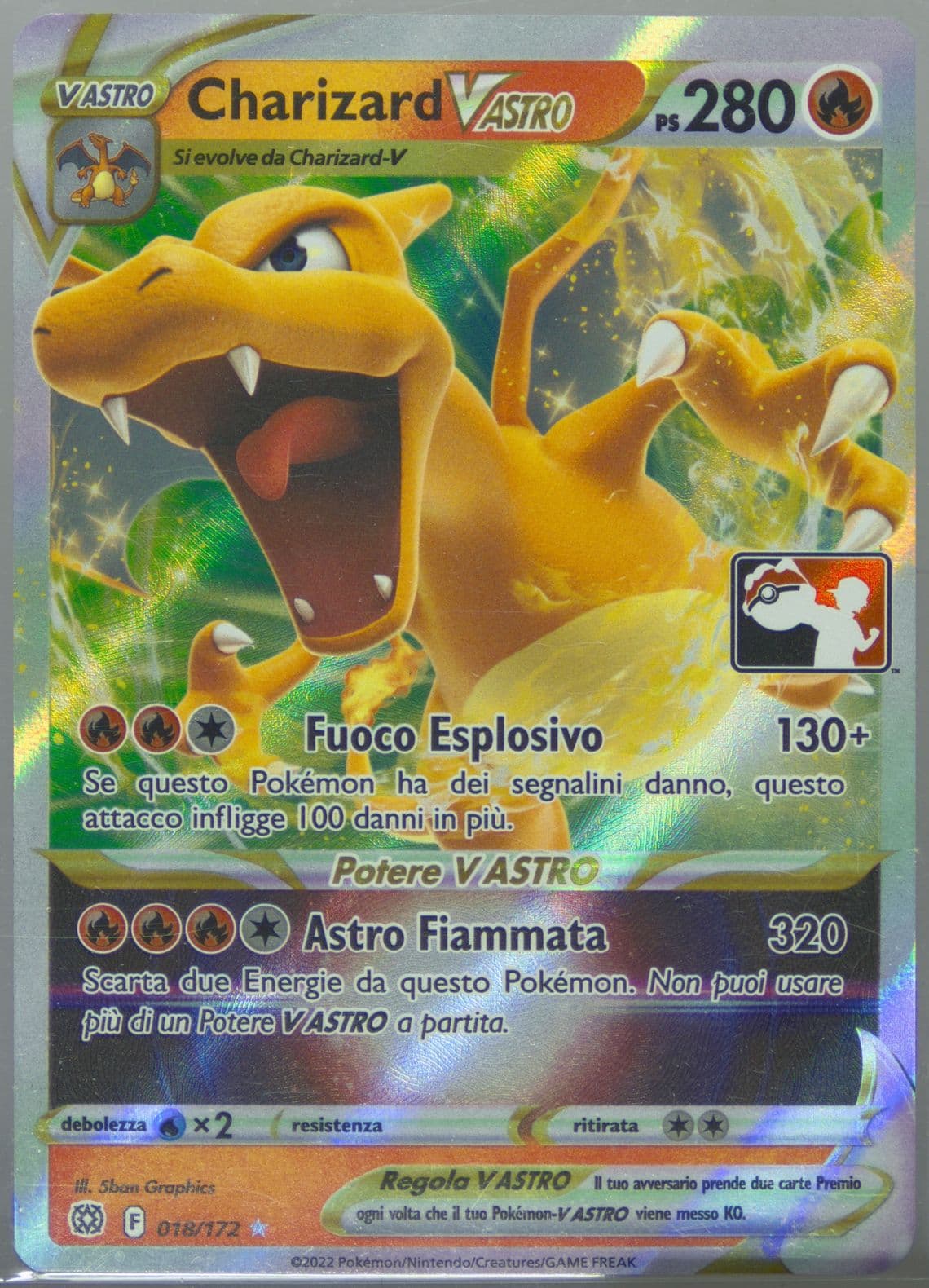 Charizard Vastro Italian (018) 2023 Pokemon Play! Pokemon Prize Pack: Series 2