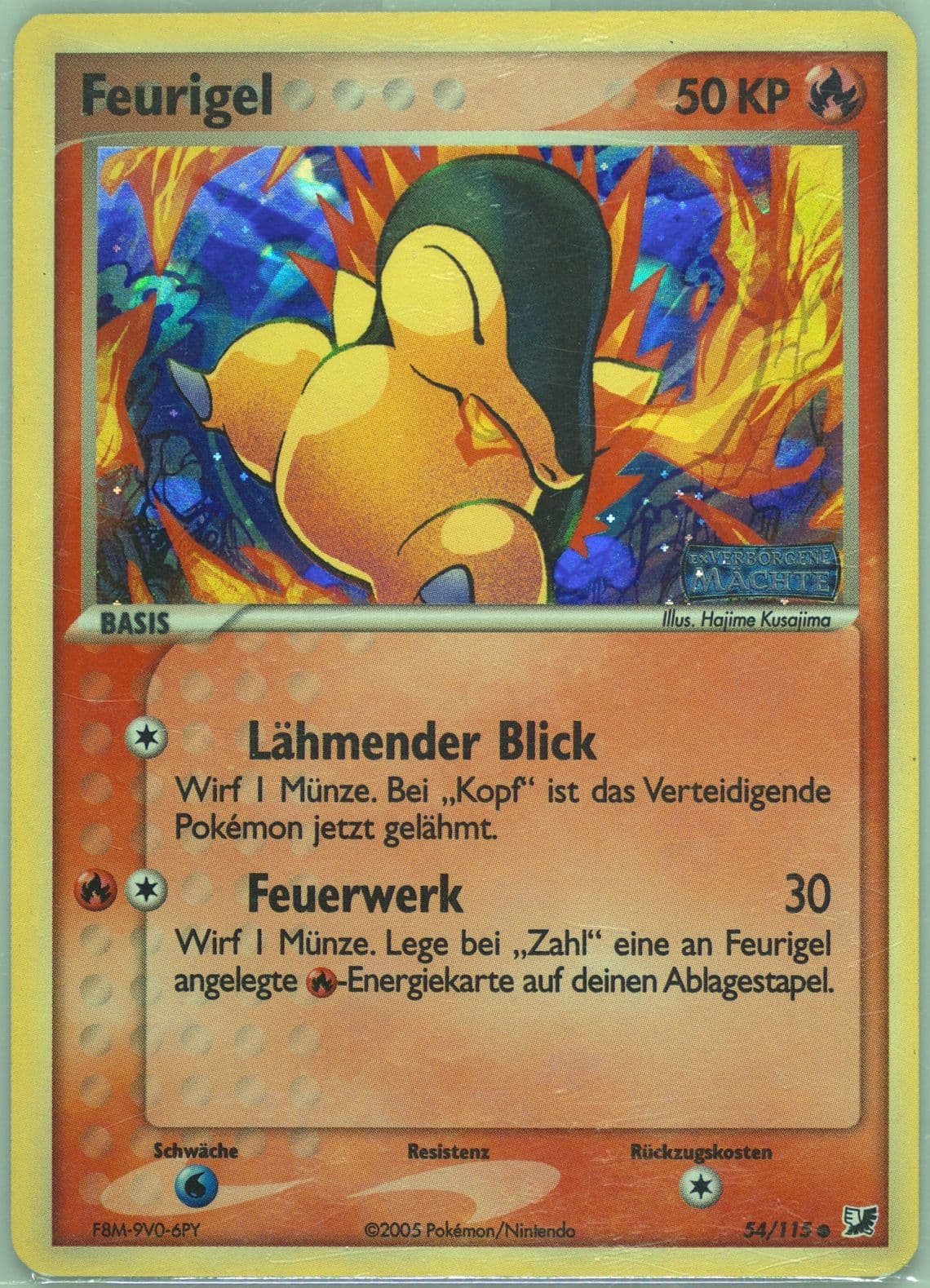 Feurigel-Reverse Foil German (54) 2005 Pokemon EX Unseen Forces