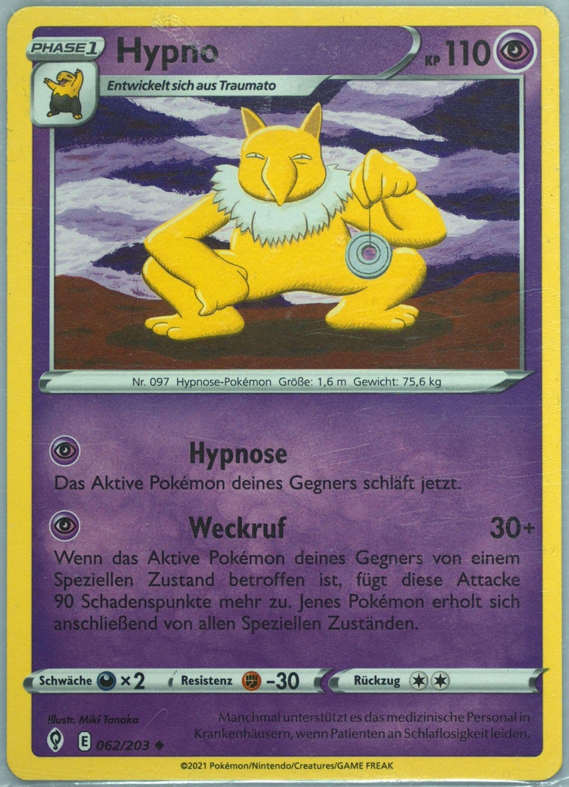 Hypno German (062) 2021 Pokemon Sword & Shield Evolving Skies