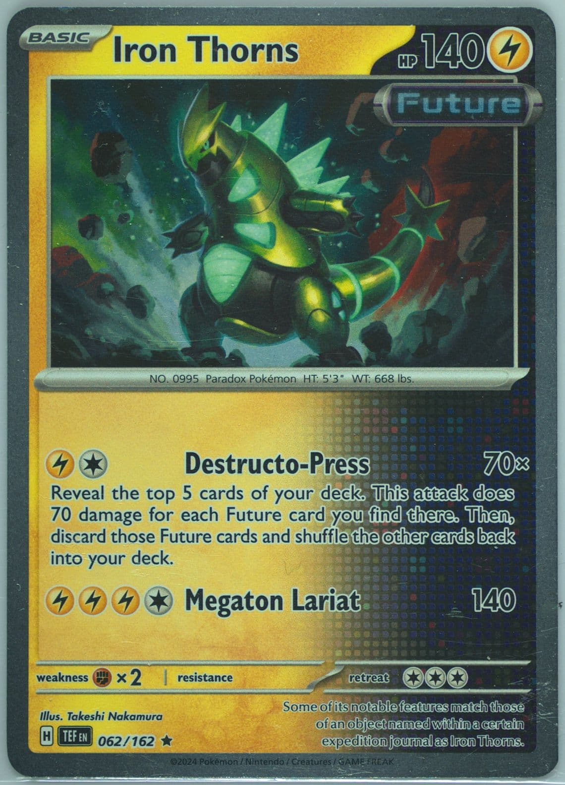 Iron Thorns Stellar Crown Premium Checklane Blister (062) 2024 Pokemon Tef EN-Temporal Forces