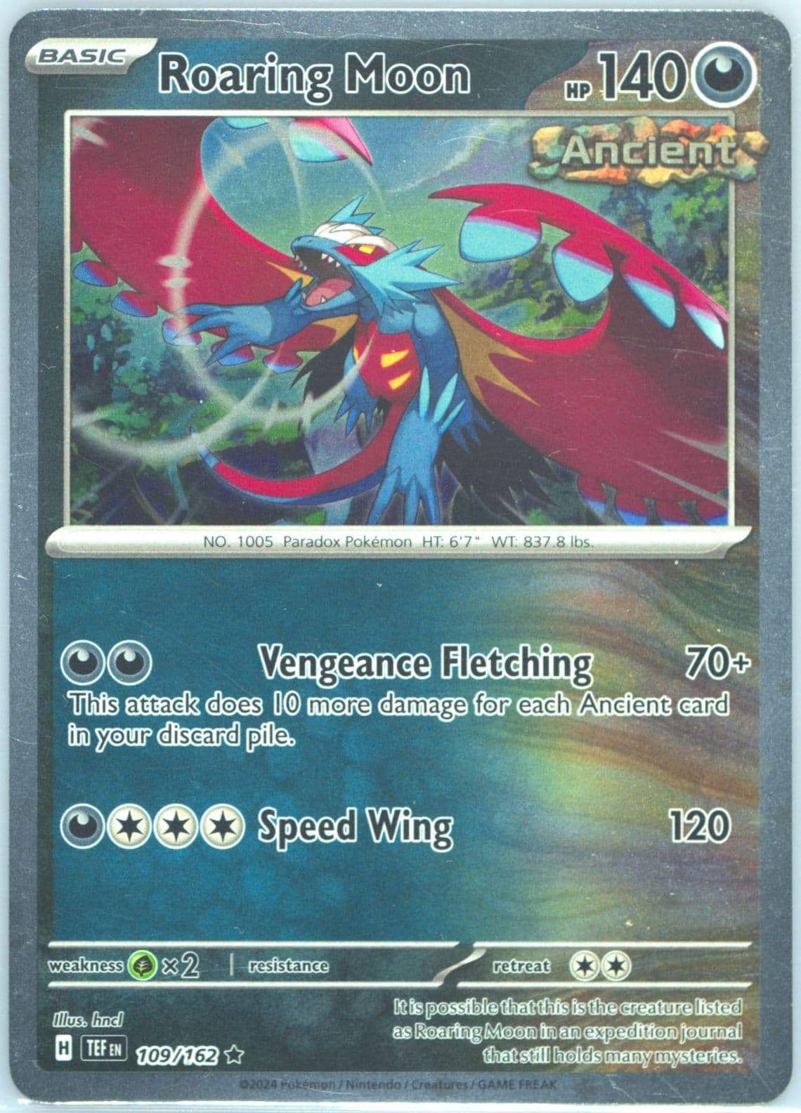 Roaring Moon Stellar Crown Premium Checklane Blister (109) 2024 Pokemon Tef EN-Temporal Forces