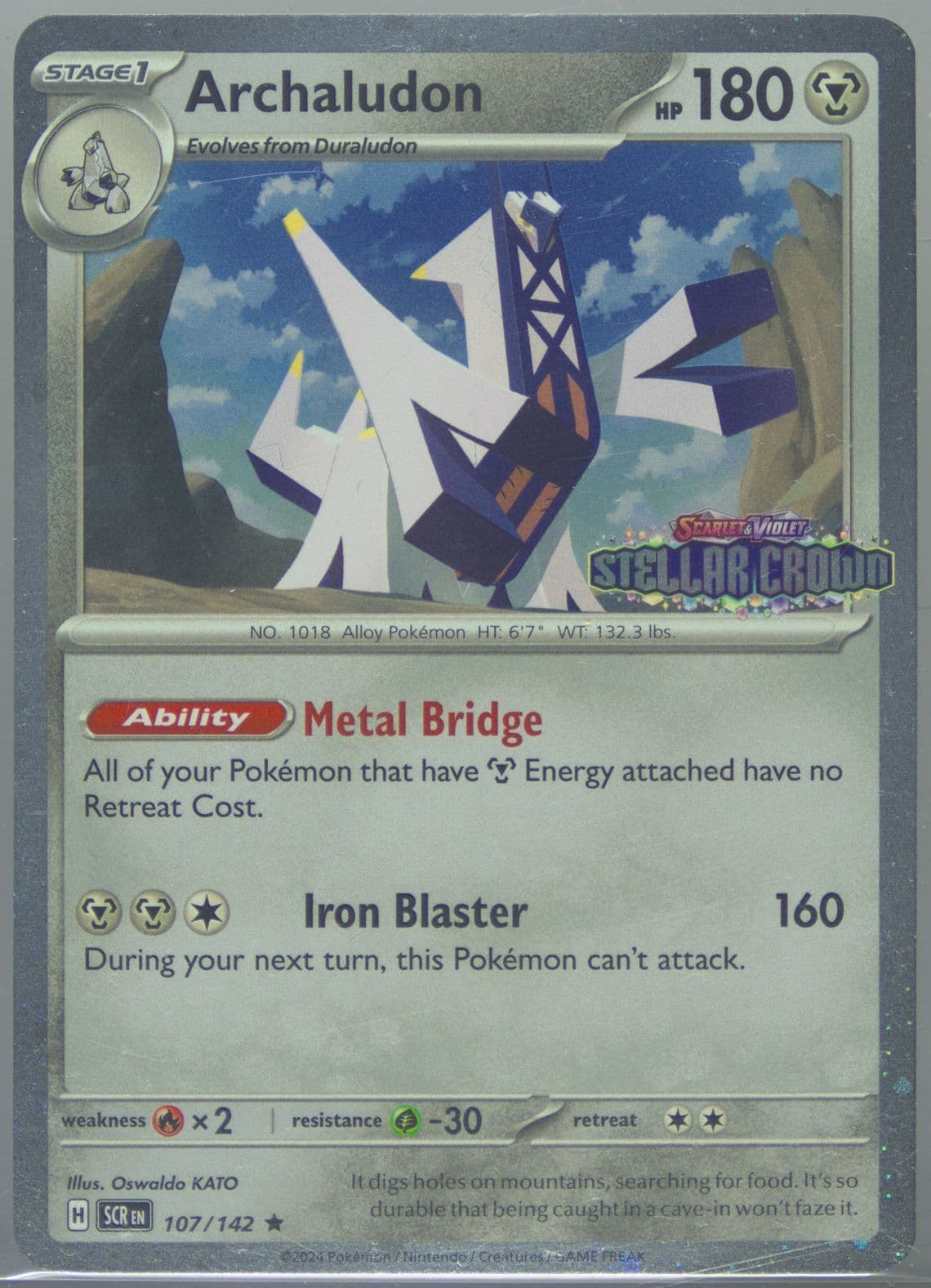 Archaludon Europe Exclusive (107) 2024 Pokemon Scr EN-Stellar Crown