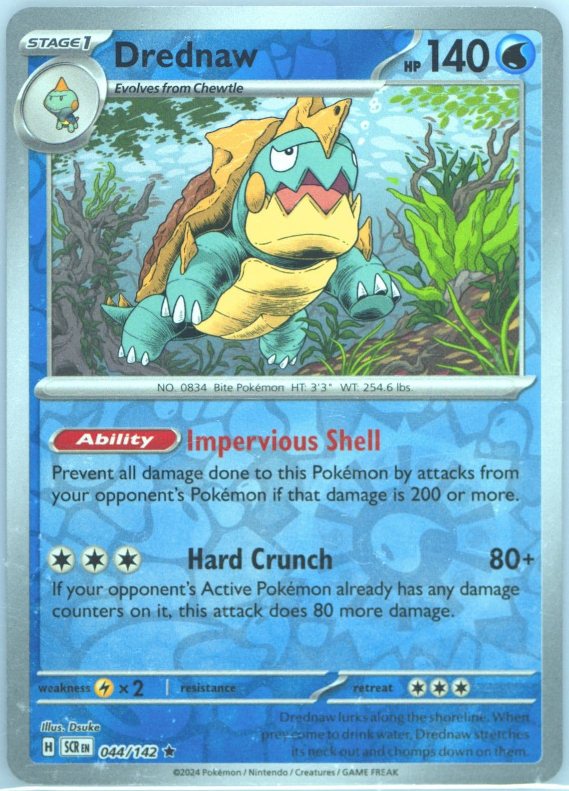 Drednaw Reverse Holo (044) 2024 Pokemon Scr EN-Stellar Crown