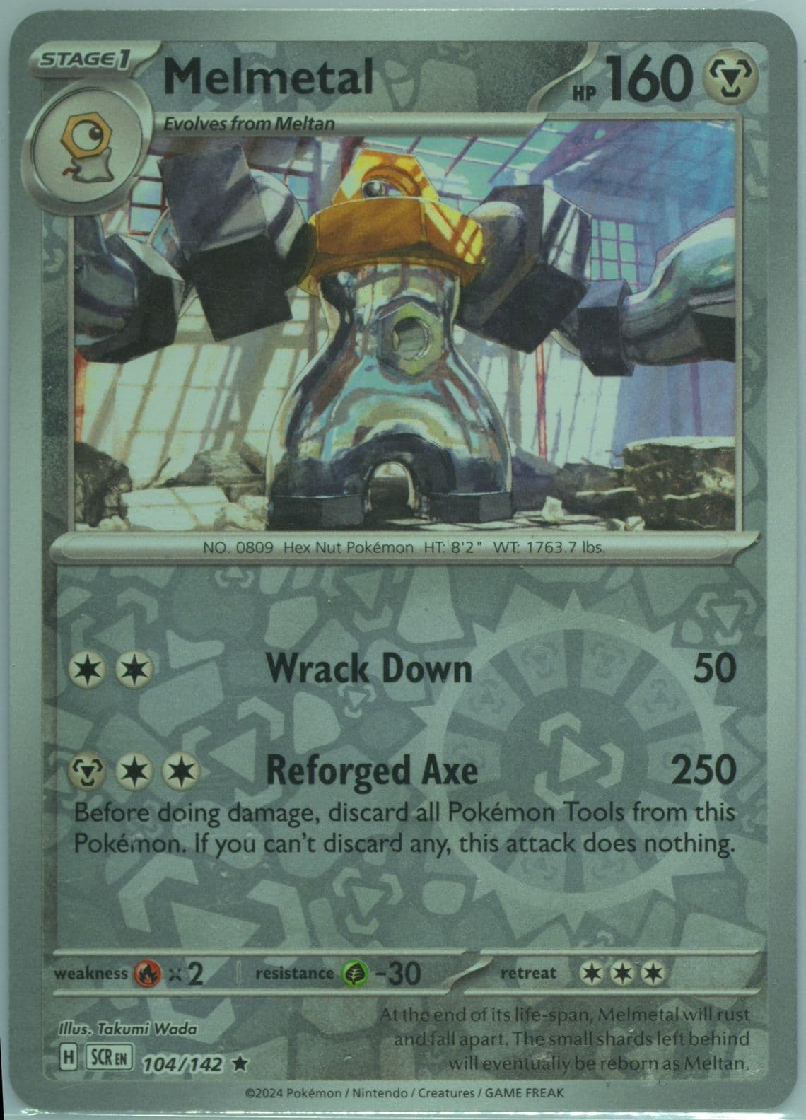 Melmetal Reverse Holo (104) 2024 Pokemon Scr EN-Stellar Crown