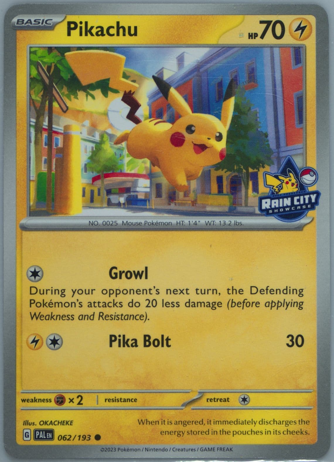 Pikachu 2024 Rain City Showcase (062) 2023 Pokemon Pal EN-Paldea Evolved
