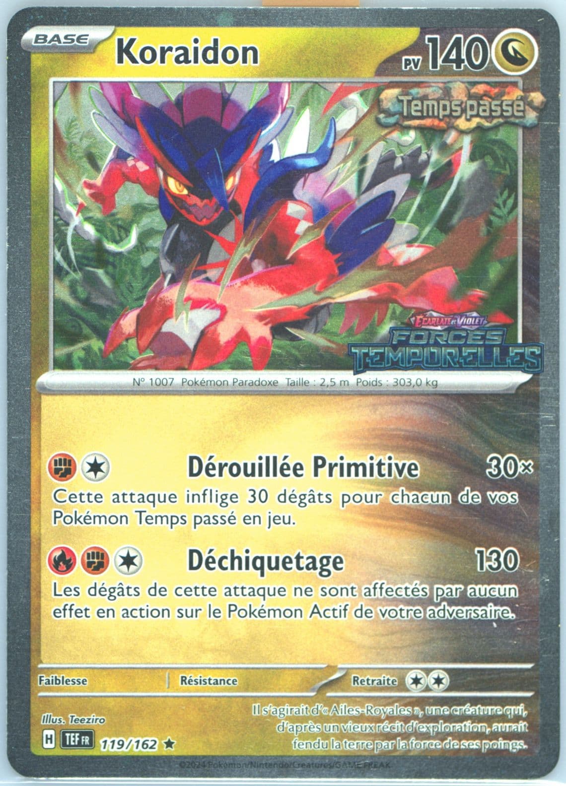 Koraidon Europe Exclusive (119) 2024 Pokemon French Tef FR-Temporal Forces