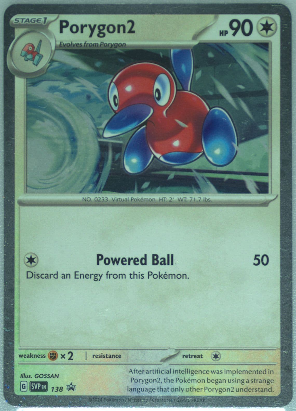 PORYGON2 Stellar Crown Single Pack Blisiter (138) 2024 Pokemon Svp EN-SV Black Star Promo