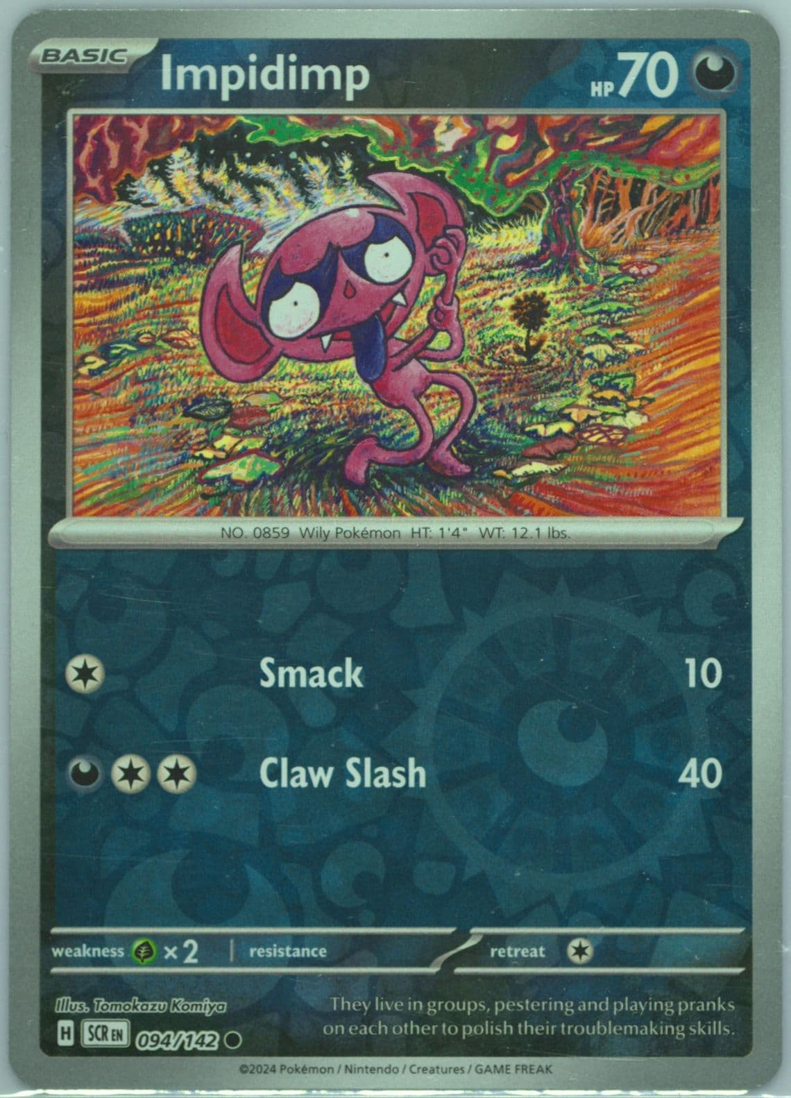 Impidimp Reverse Holo (094) 2024 Pokemon Scr EN-Stellar Crown