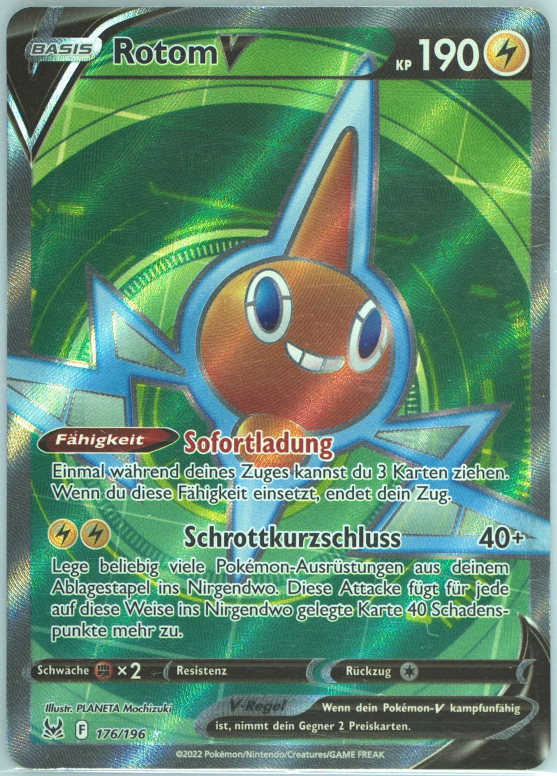 Full Art/Rotom V German (176) 2022 Pokemon Sword & Shield Lost Origin
