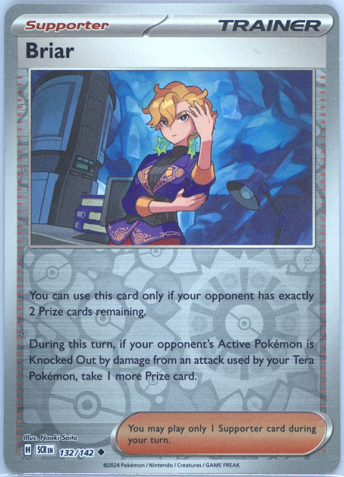 Briar Reverse Holo (132) 2024 Pokemon Scr EN-Stellar Crown