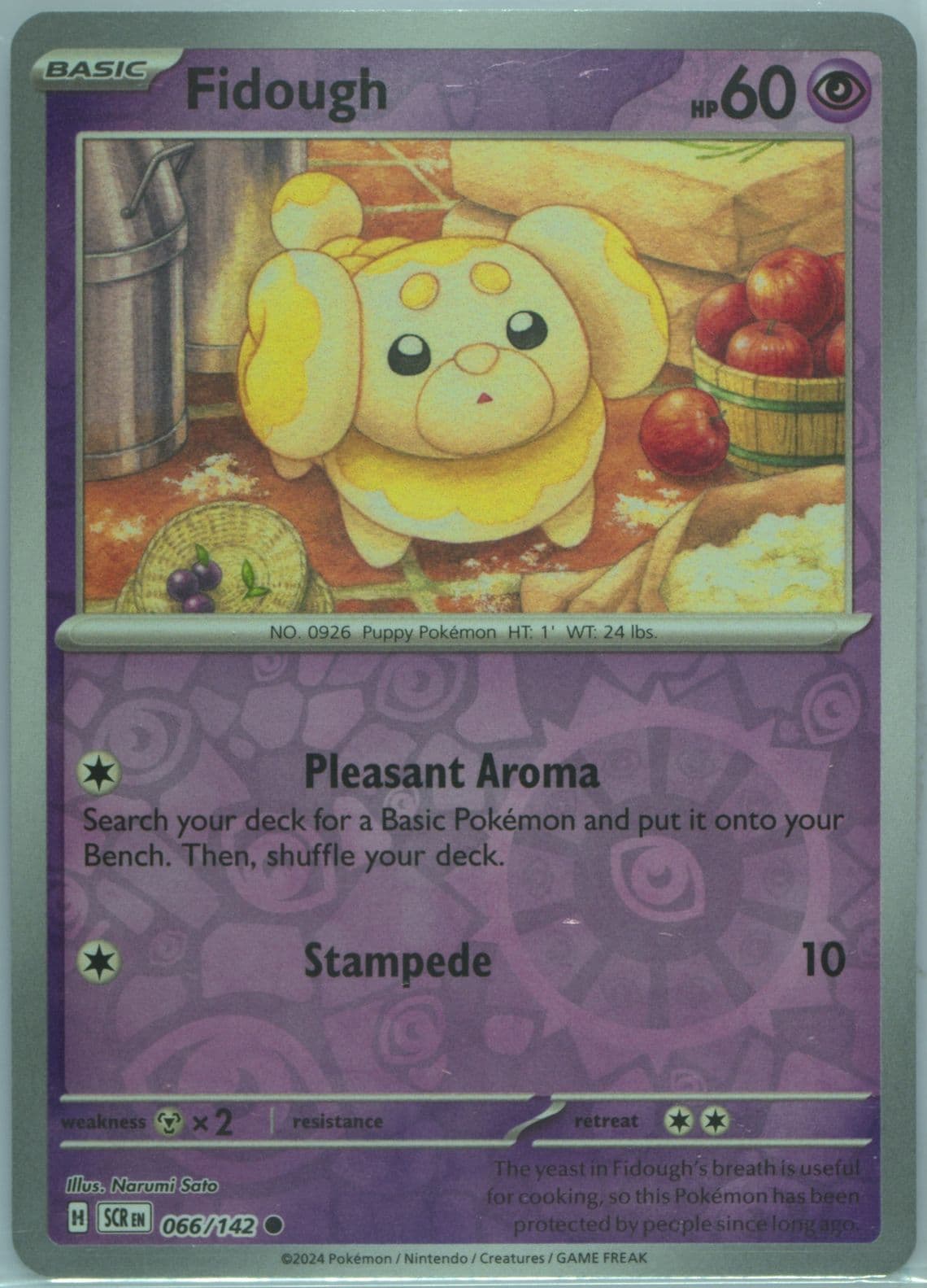 Fidough Reverse Holo (066) 2024 Pokemon Scr EN-Stellar Crown