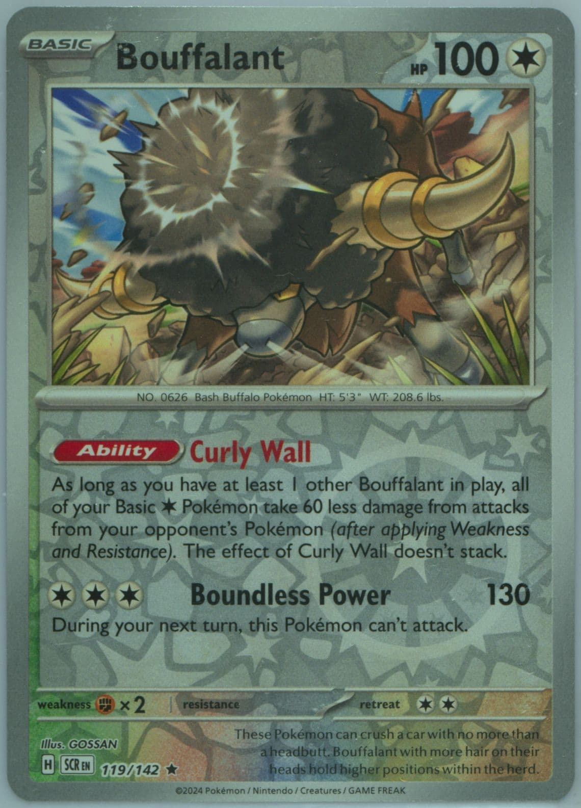 Bouffalant Reverse Holo (119) 2024 Pokemon Scr EN-Stellar Crown