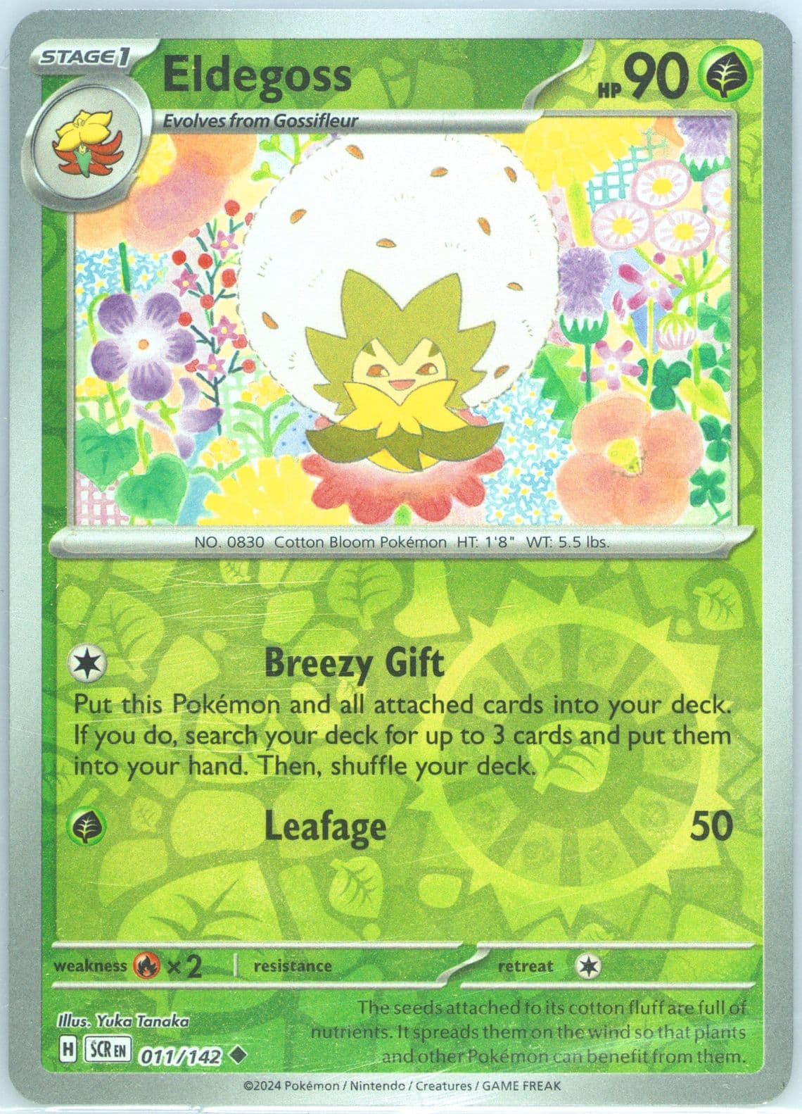 Eldegoss Reverse Holo (011) 2024 Pokemon Scr EN-Stellar Crown