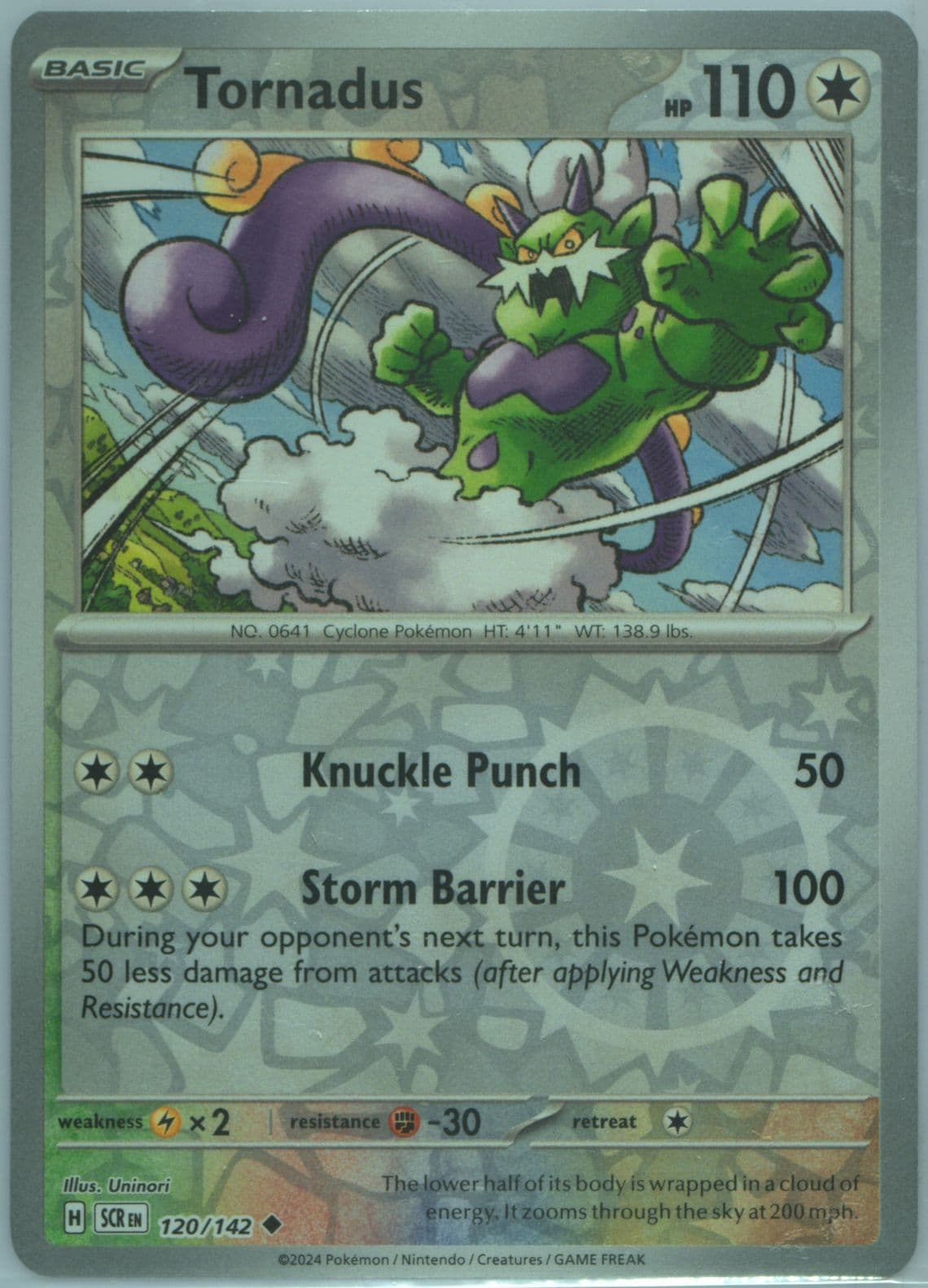 Tornadus Reverse Holo (120) 2024 Pokemon Scr EN-Stellar Crown