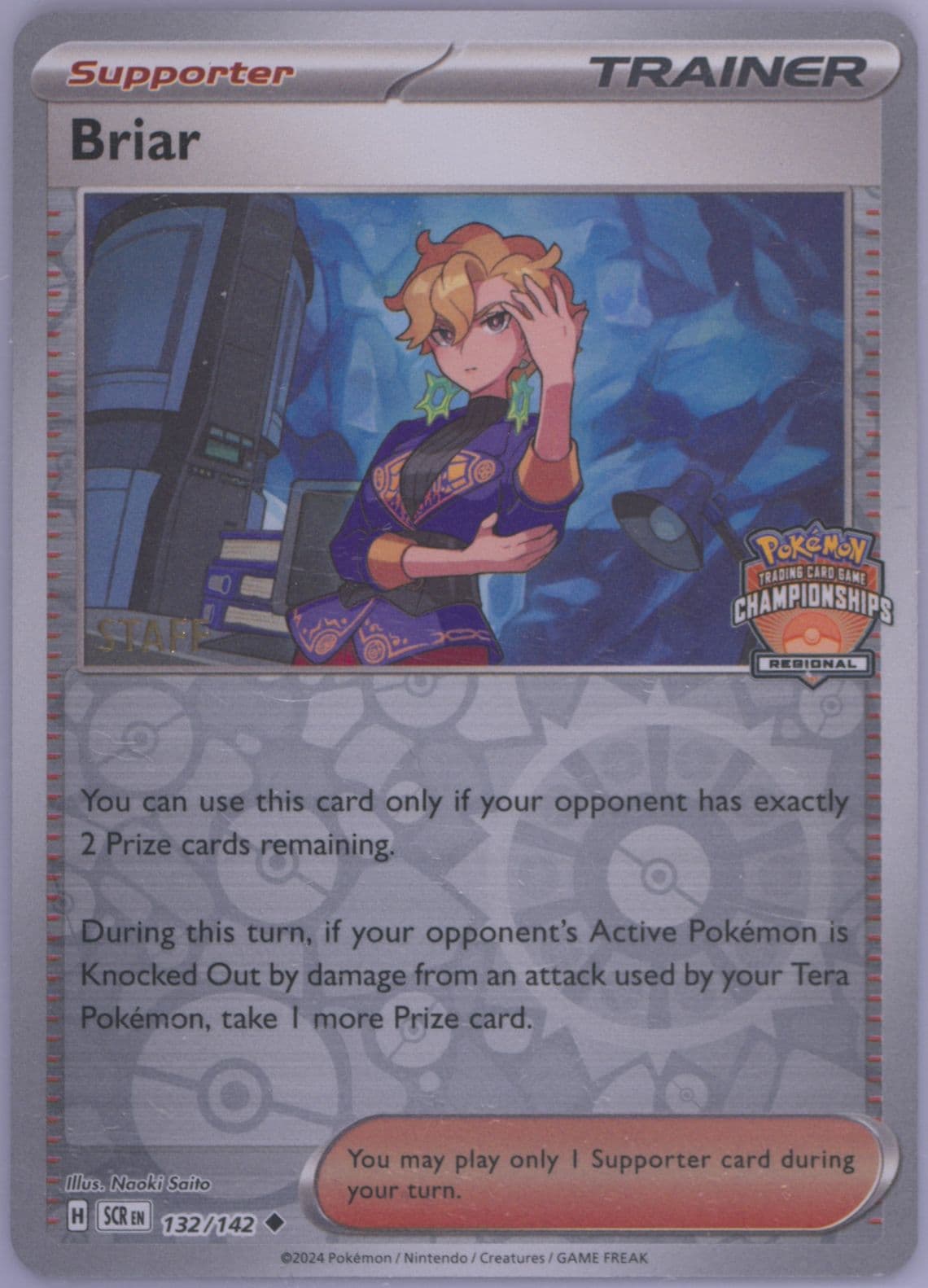 Briar Regional Championships-Staff (132) 2023 Pokemon Par EN-Paradox Rift