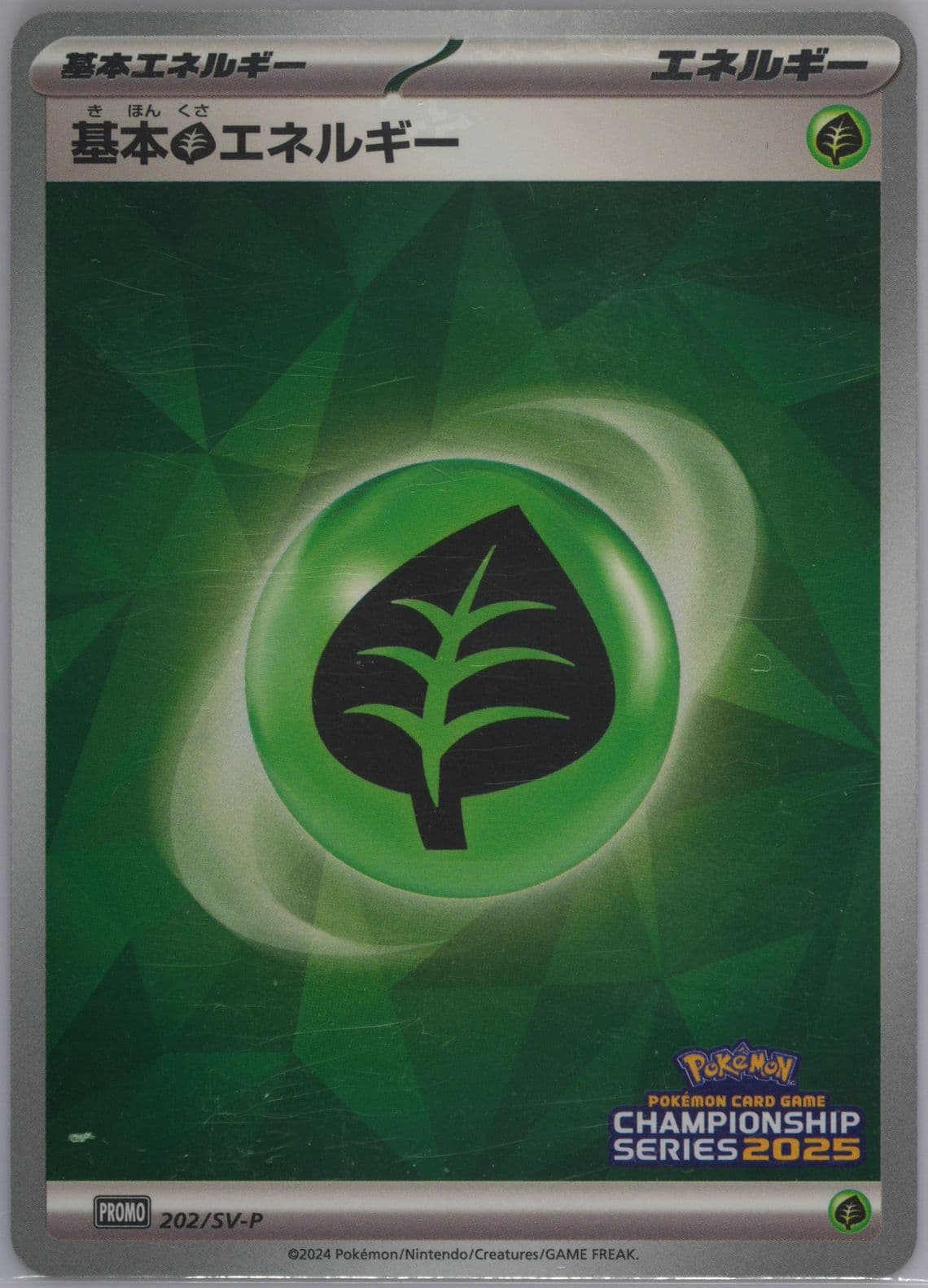 Basic Grass Energy Champions League 2025 Participation (202) 2024 Pokemon Japanese SV-P Promo
