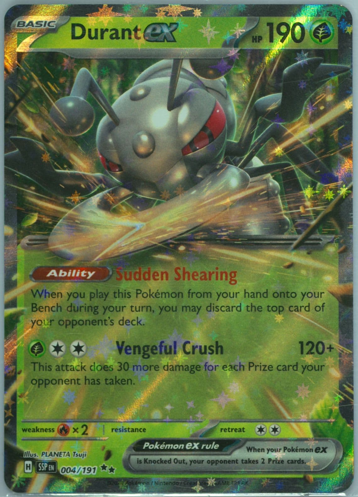 Durant EX (004) 2024 Pokemon Ssp EN-Surging Sparks