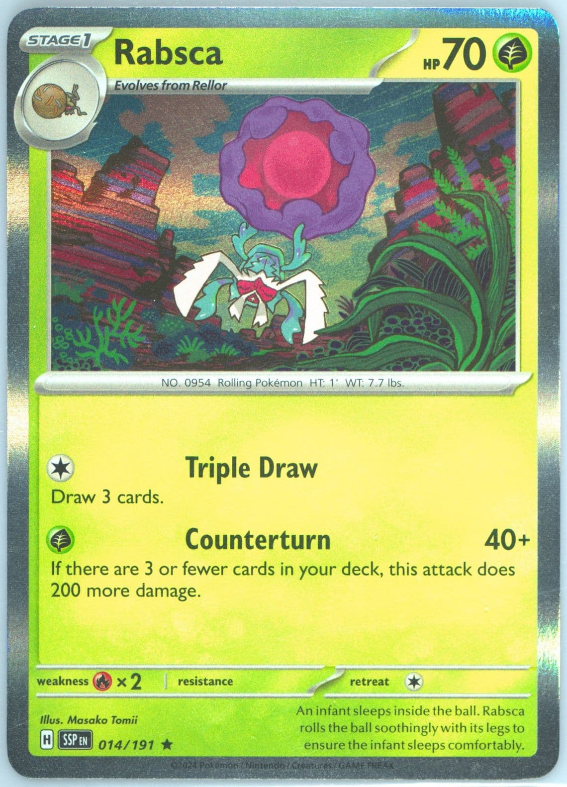 Rabsca (014) 2024 Pokemon Ssp EN-Surging Sparks